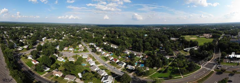 Southeast view of Ridgley and Hight streetsin Mt, Holly oncluding the mount