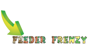 Feeder Frenzy banner with attention arrow